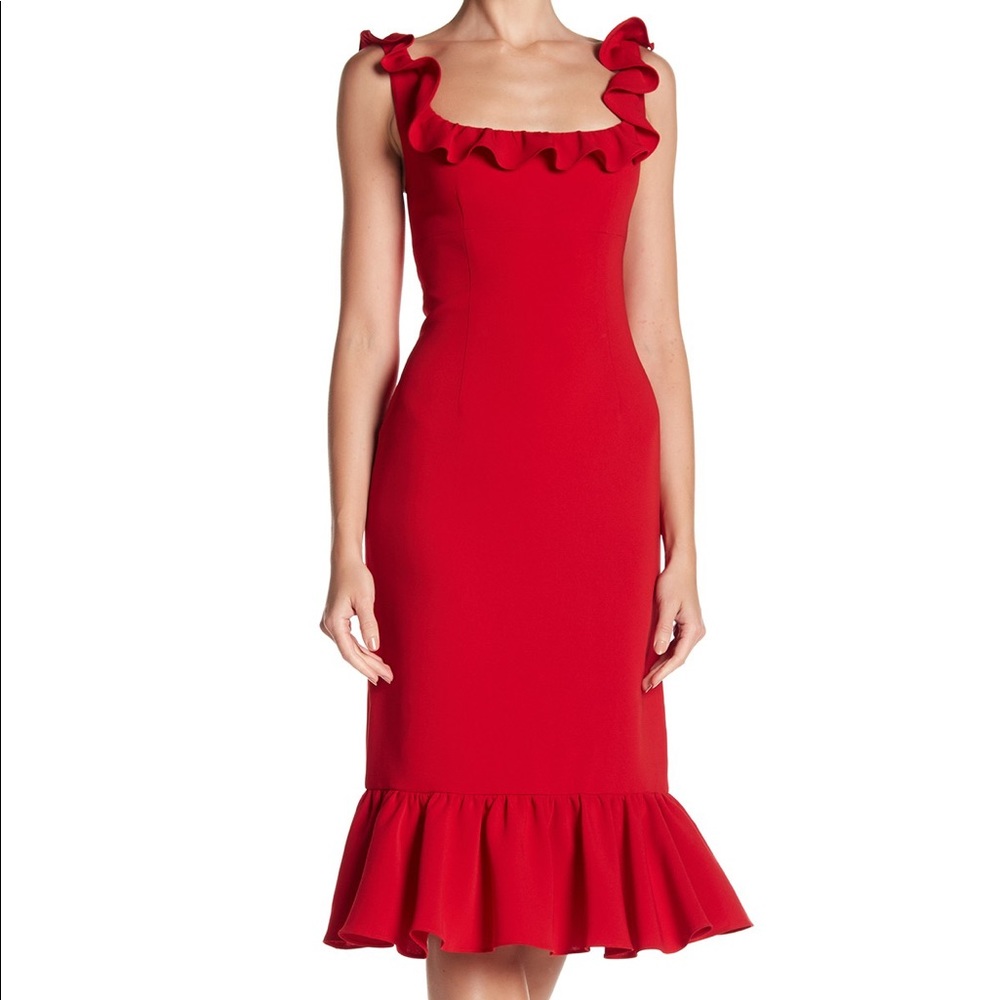 Gorgeous red midi cinq a sept dress!